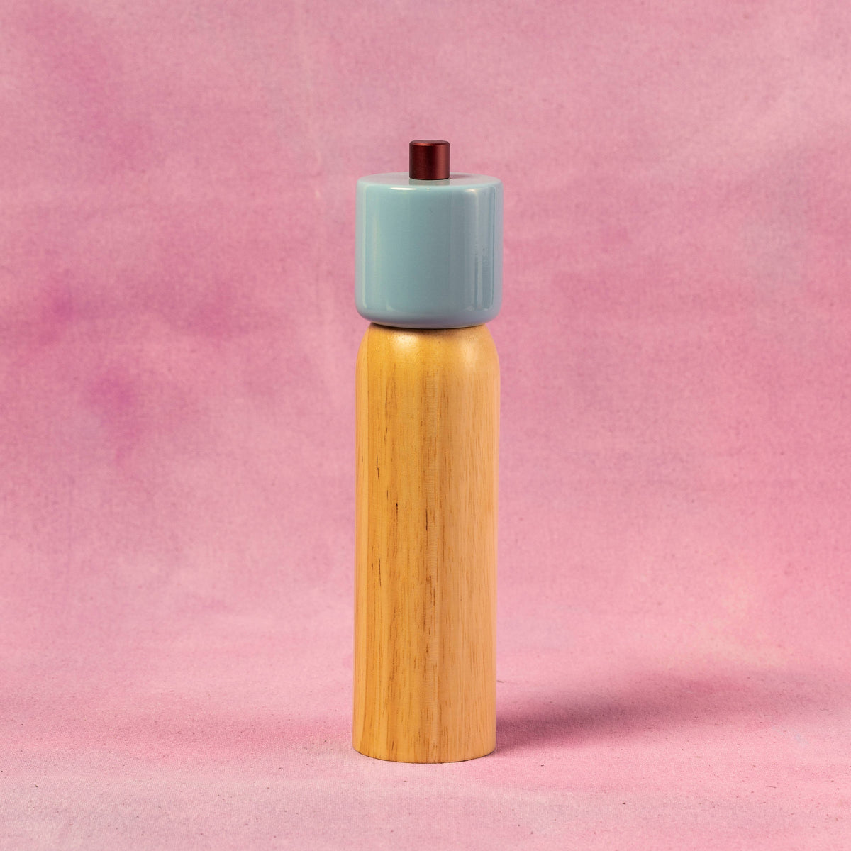 New! Salt & Pepper Grinder - Light Blue & Burgundy: Large