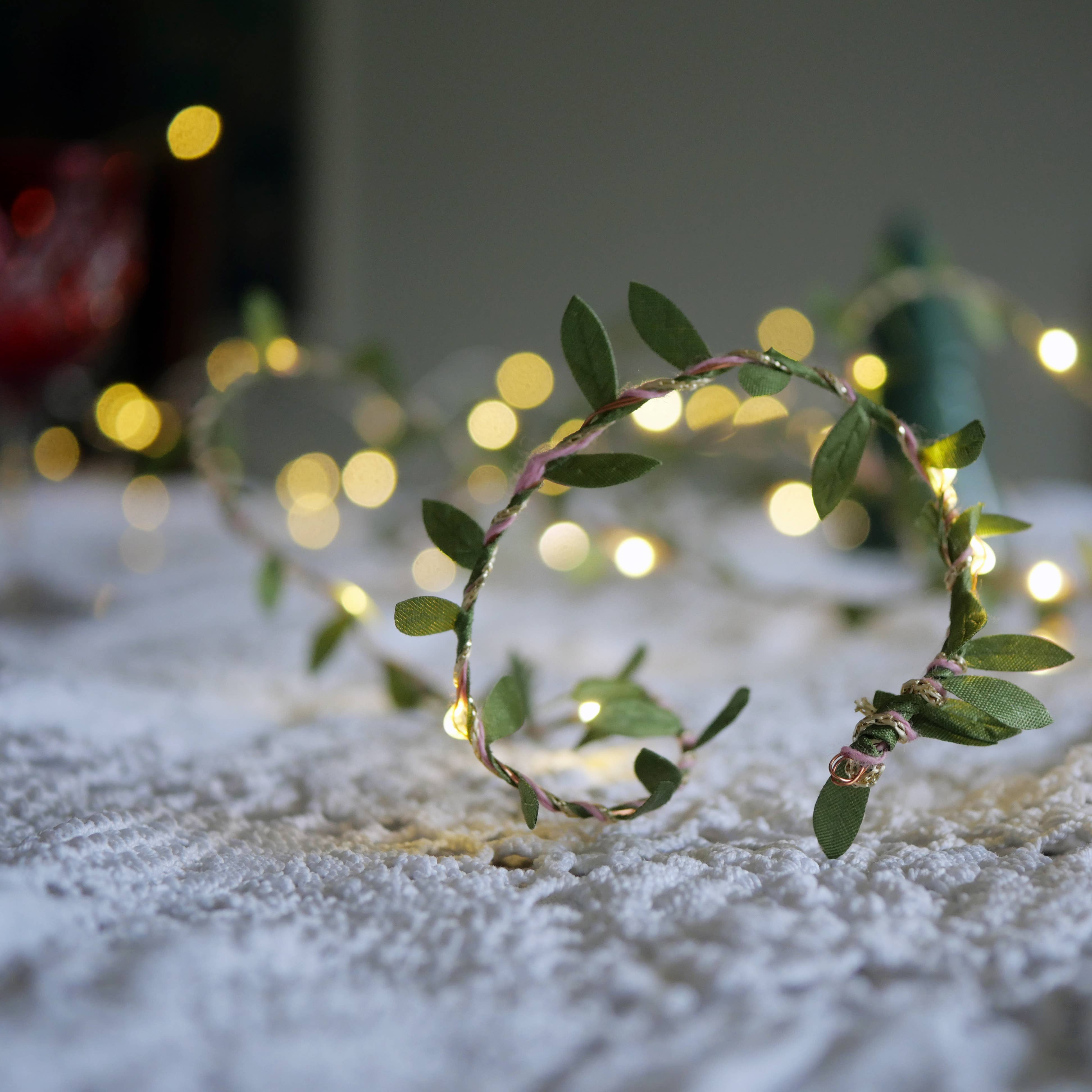 Green Leaf Fairy Light String: 2m (battery)