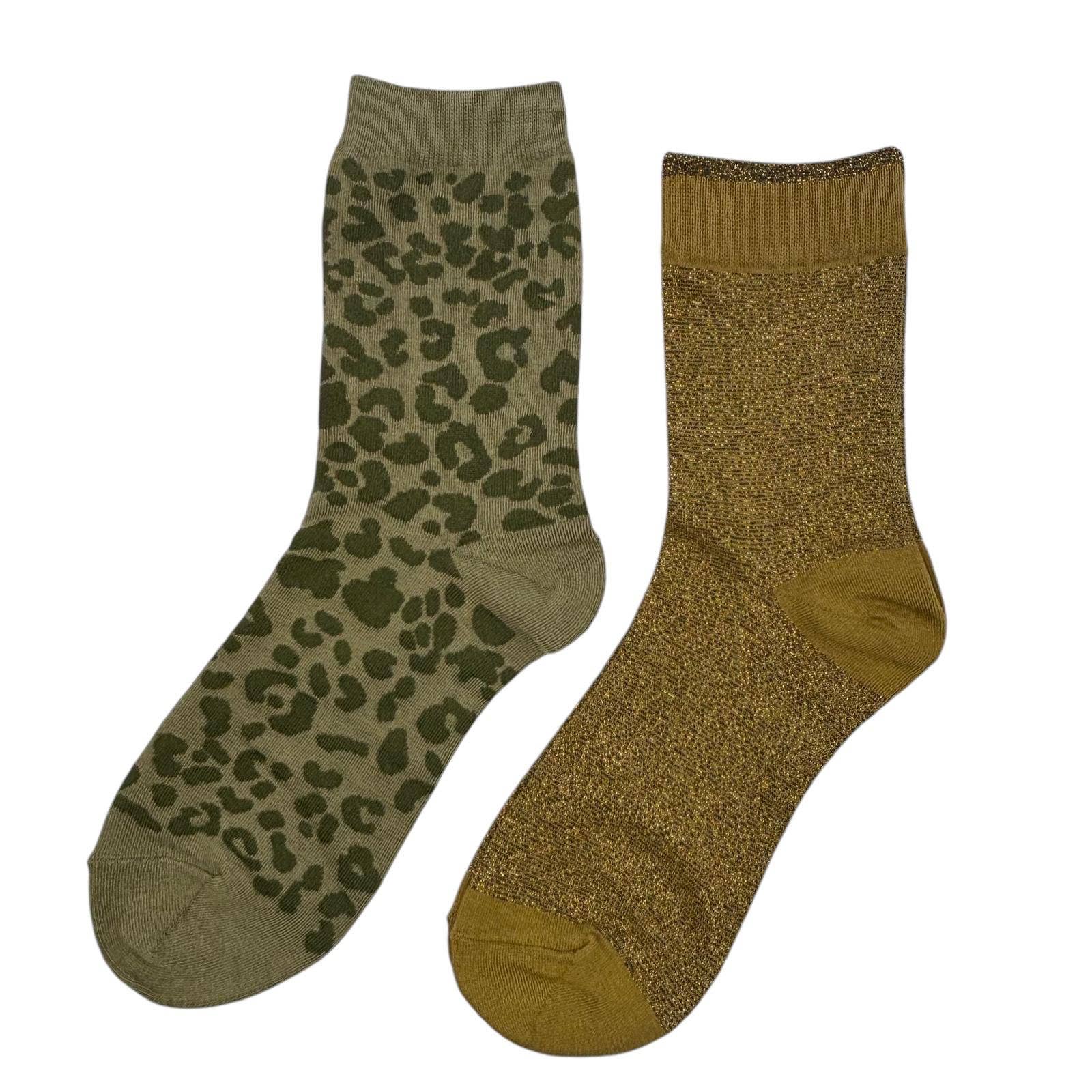 Ivy Leopard & Olive Tokyo sock box duo