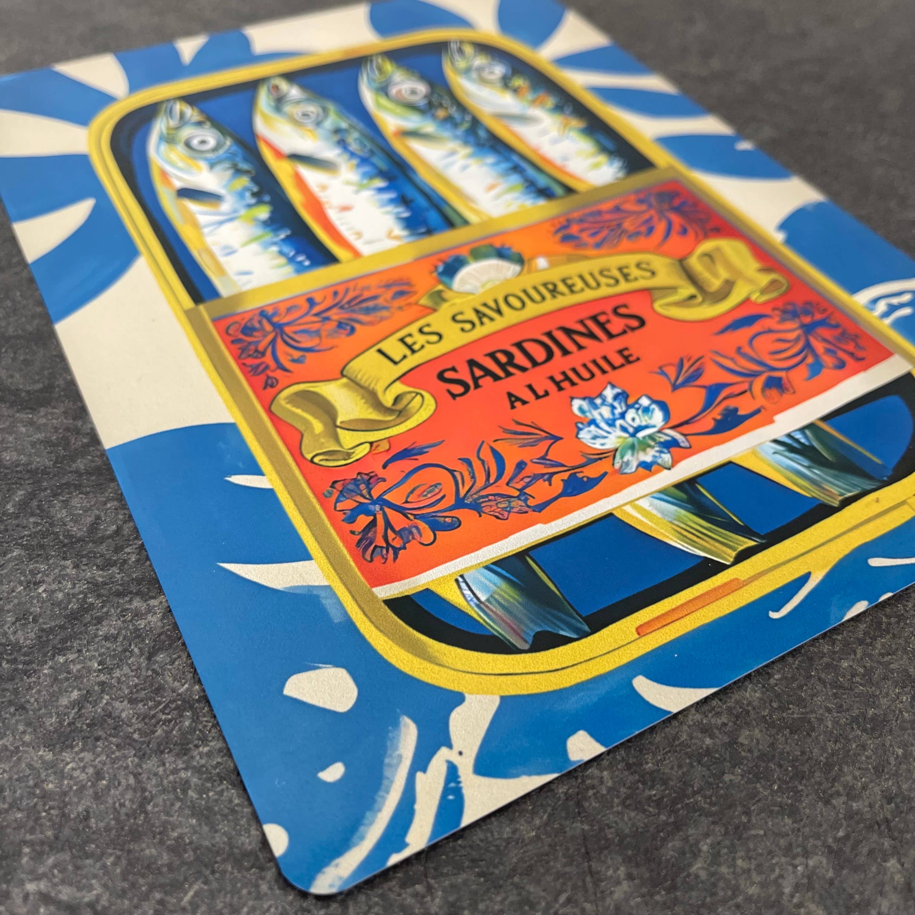 Sardine Can Illustration Kitchen Metal Sign Plaque: 8x10inch