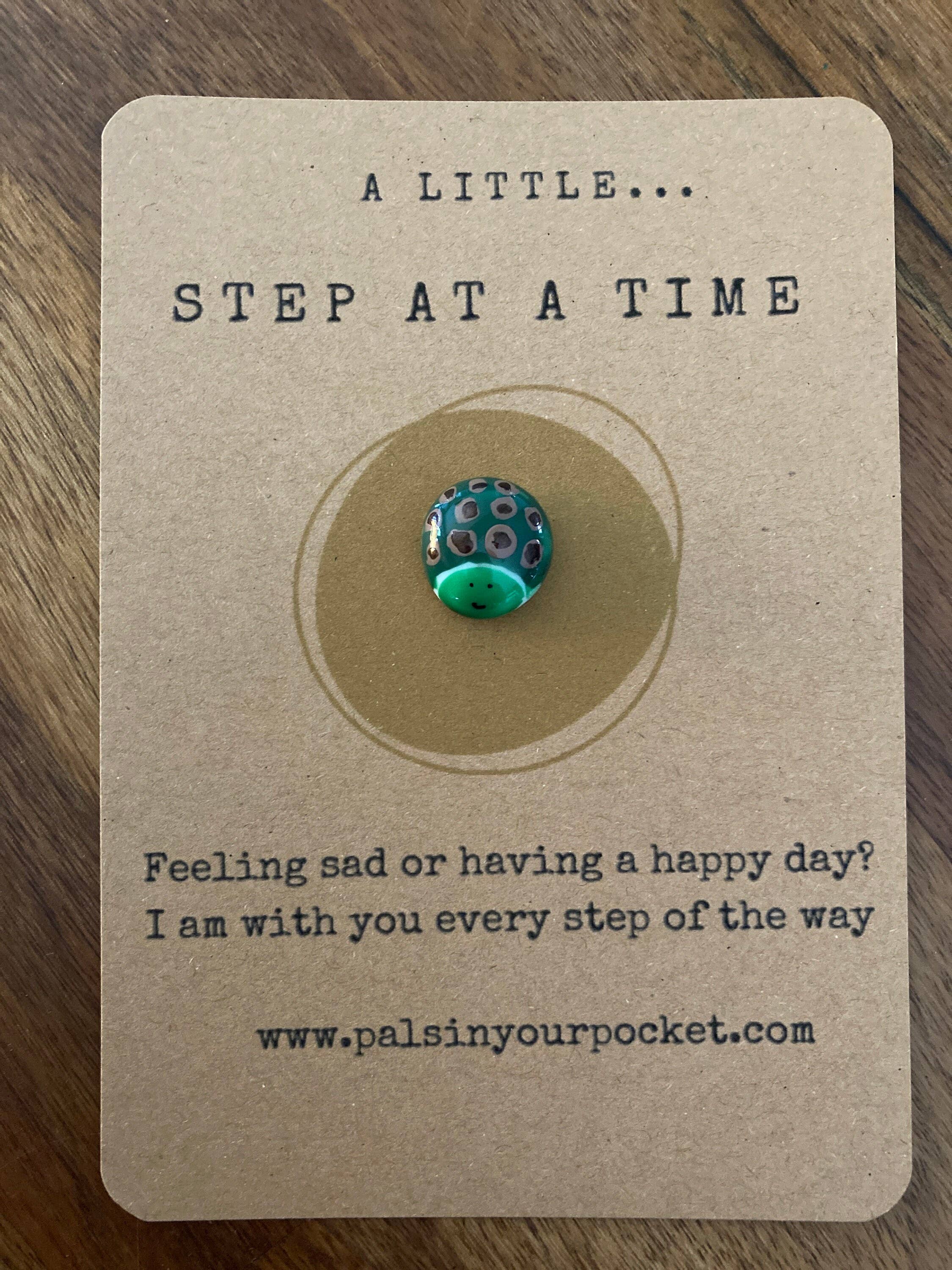 Green Tortoise Charm Pocket Hug For Anxiety Relief