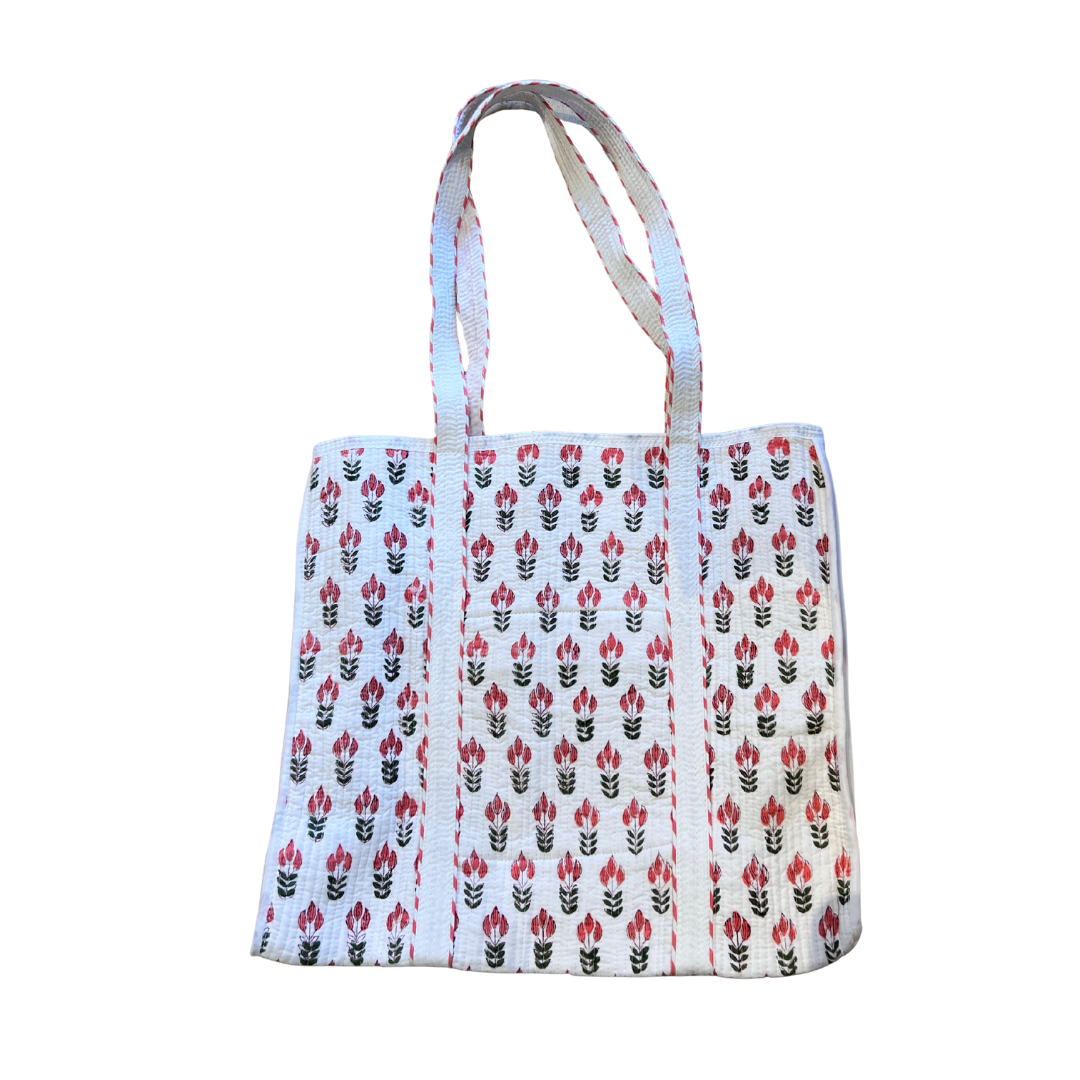Kelling Home Quilted Cotton Bag – Red Floral