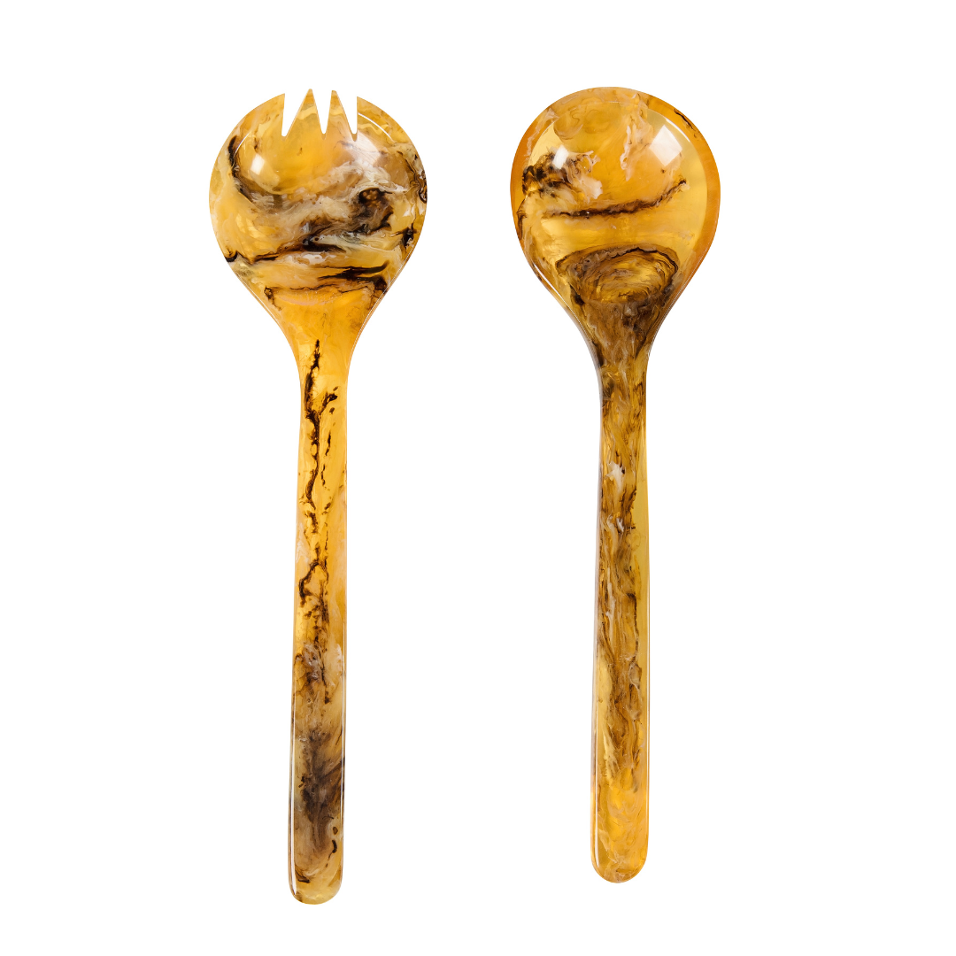 Honey Onyx | Resin Salad Servers