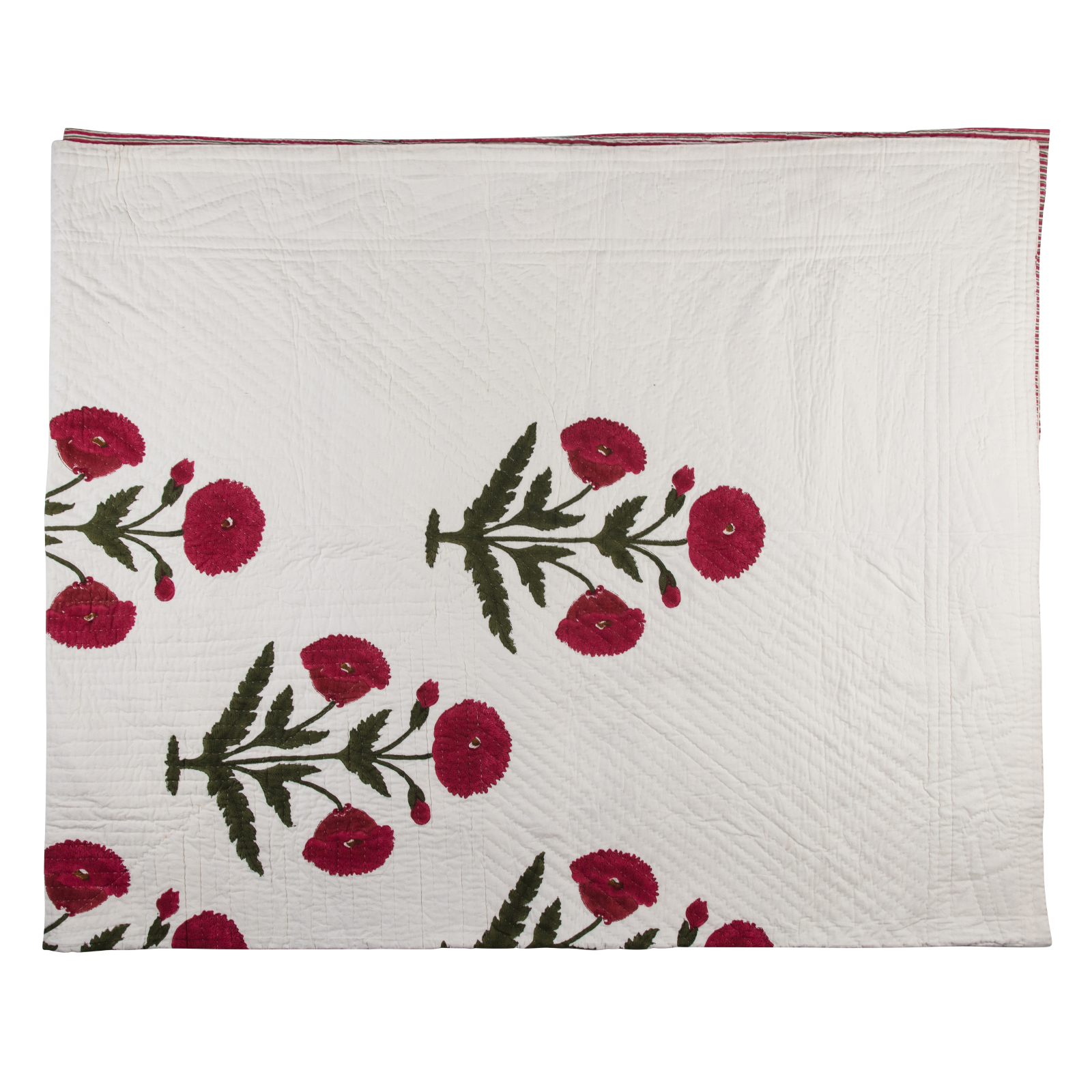 Wild Dahlia Stripe Bedspread - King / Super King