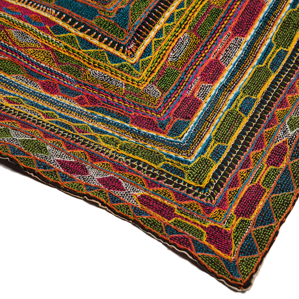 Large Multicoloured Hand Embroidered Suzani