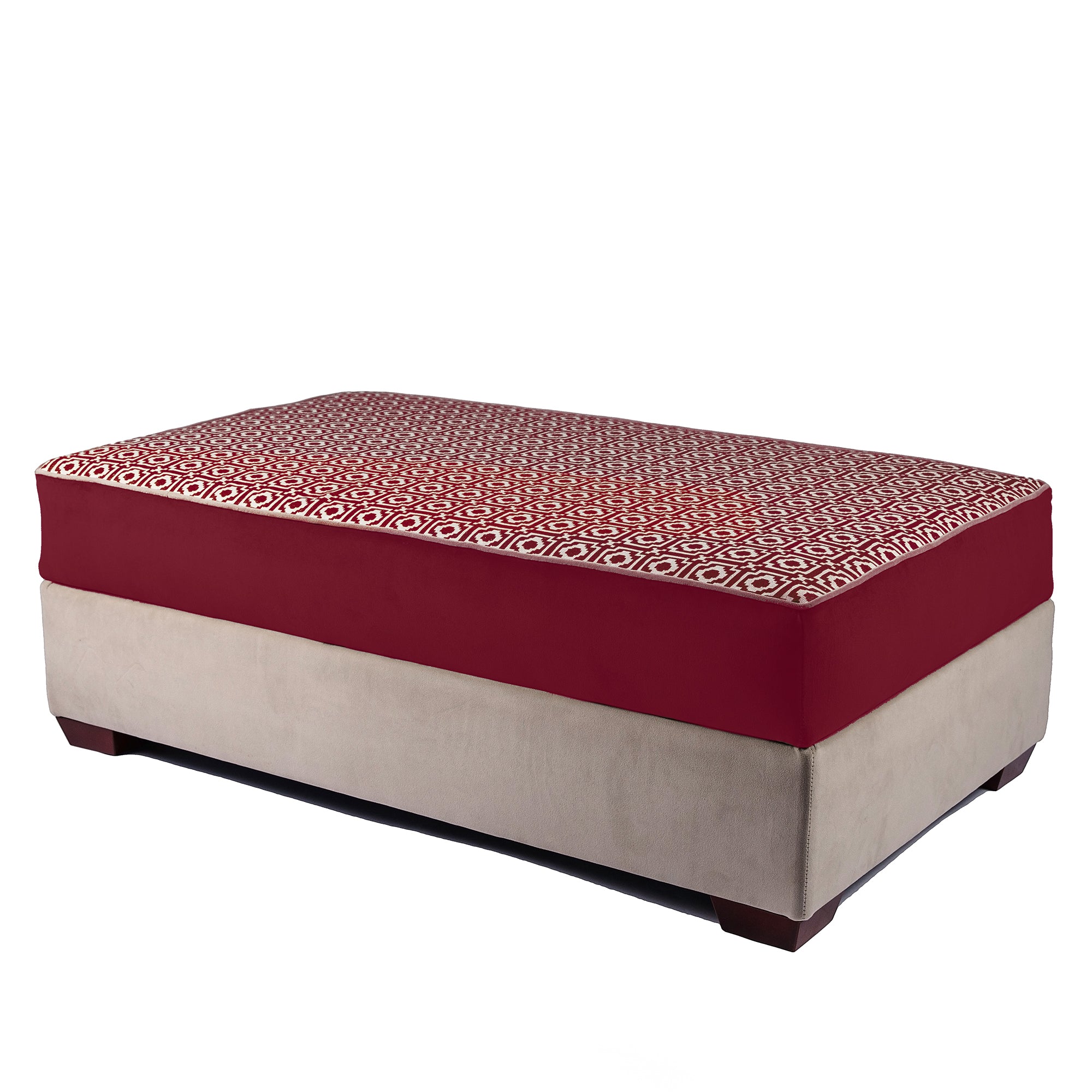 Raspberry Alotablot Norfolk Ottoman