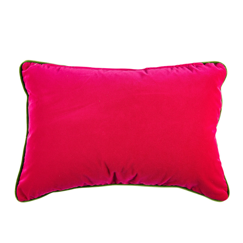 Limited Edition Uzbek Fuchsia, Green and Yellow Lumbar Cushion