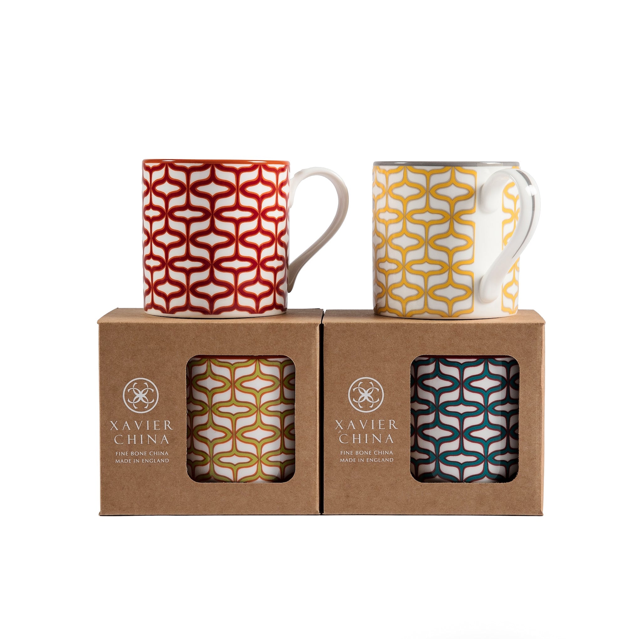 Set of four mugs