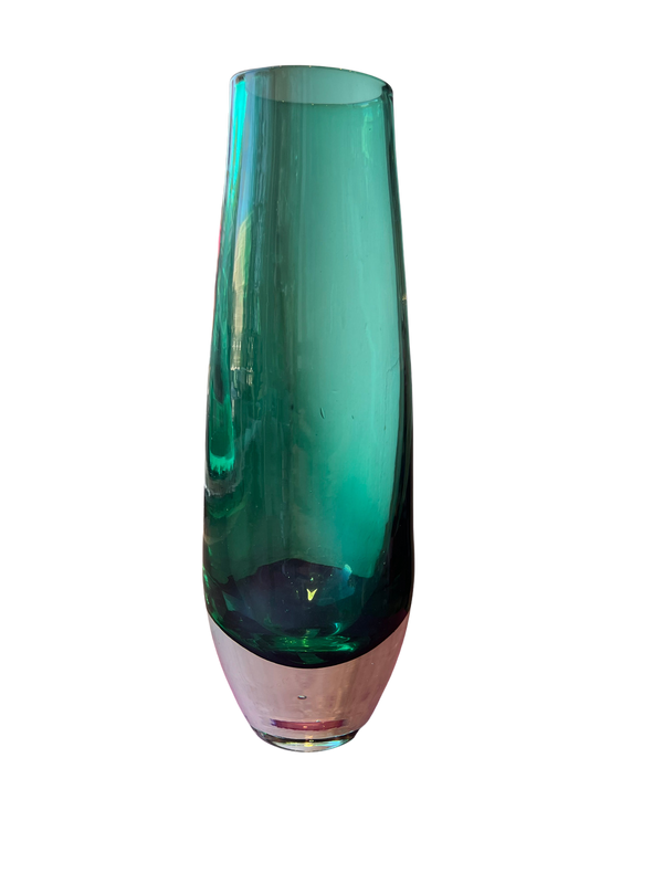 Green tall vase