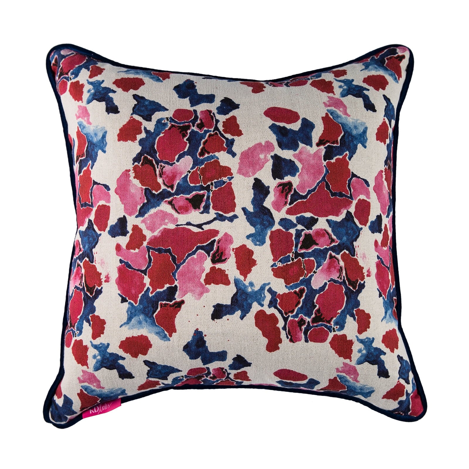 Ink Blot with Fuchsia Piping