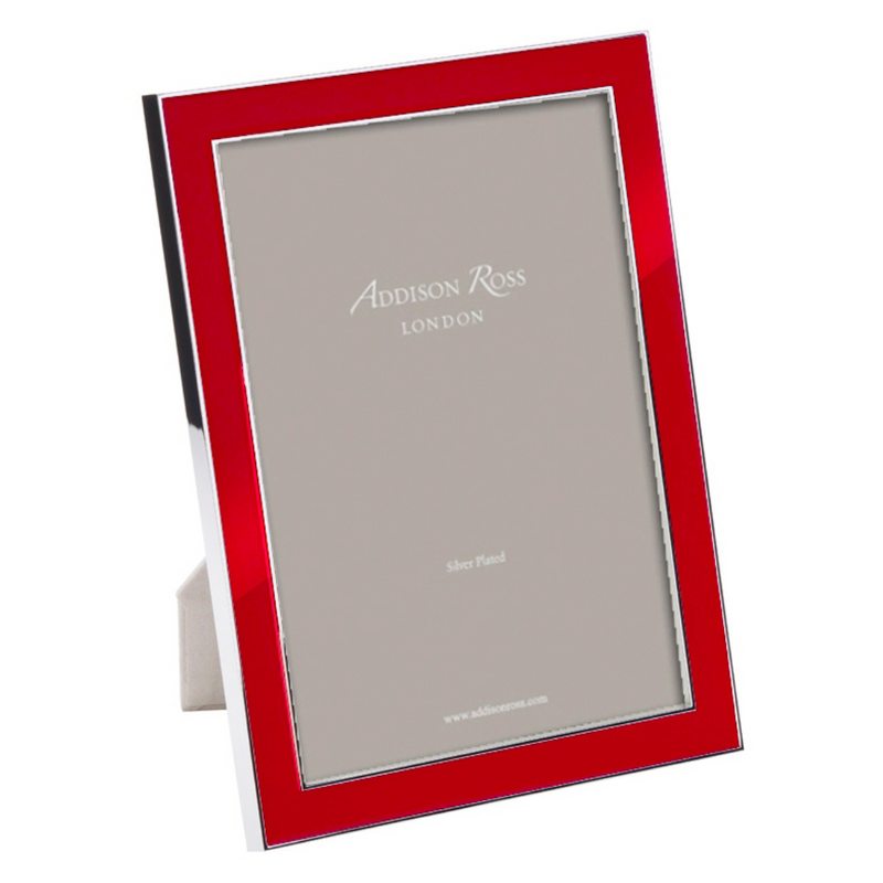 Addison Ross Red Enamel and Silver Frame - 4 x 6