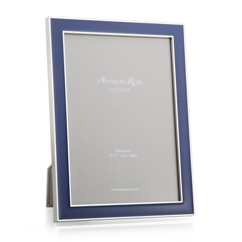 Addison Ross Navy Enamel and Silver Frame