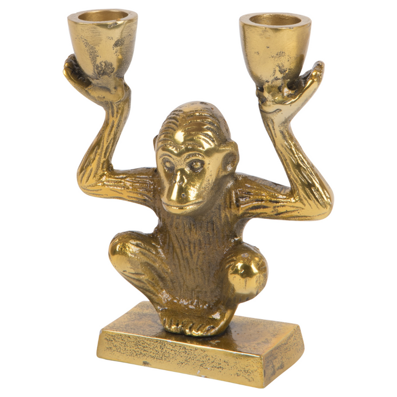 Ian Snow Monkey two candle holder