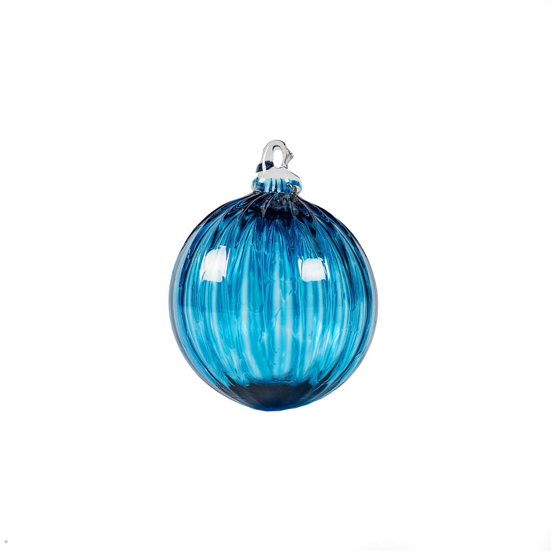 Hand blown glass bauble - Teal