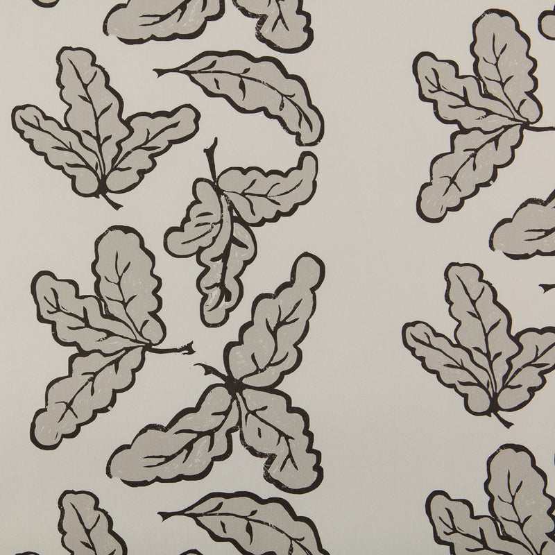 Oak leaf Wallpaper in Putty