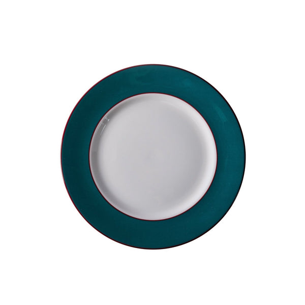 Teal pudding plate